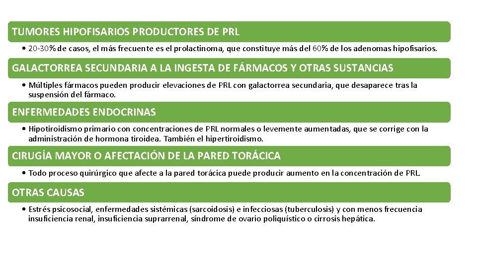 TUMORES HIPOFISARIOS PRODUCTORES DE PRL • 20 -30% de casos, el más frecuente es