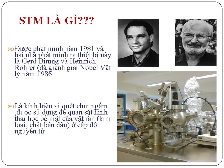Stm Invention SEMINAR MY STM SCANNING TUNNELING MICROSCOPE NHM THC