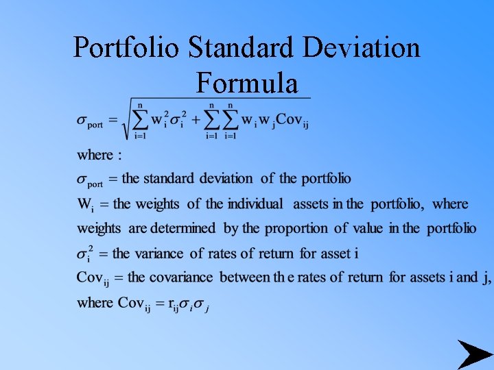 Portfolio Standard Deviation Formula 