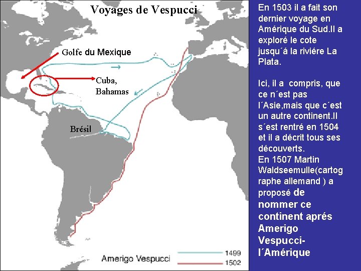 carte des voyages damerigo vespucci