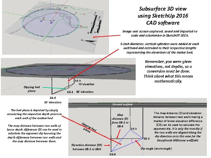 Subsurface 3 D view using Sketch. Up 2016 CAD software Image was screen-captured, saved