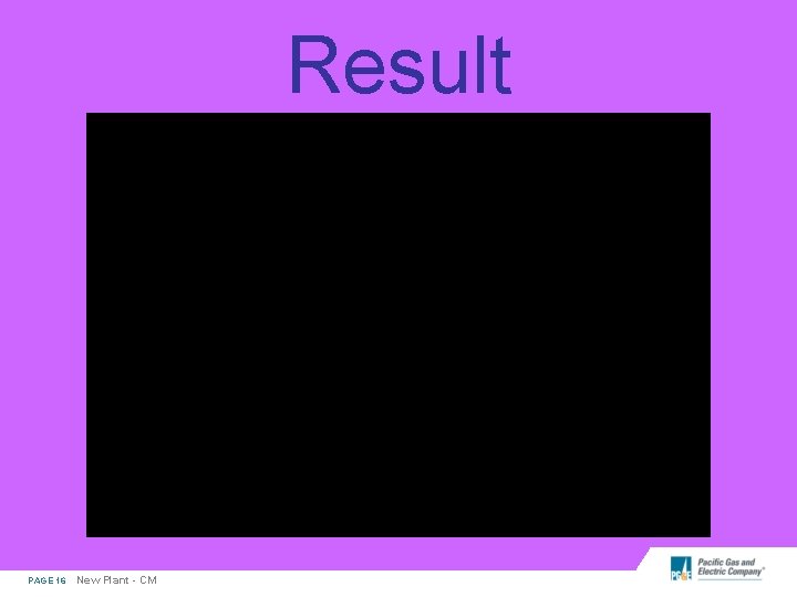 Result PAGE 16 New Plant - CM 