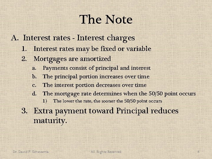 The Note A. Interest rates - Interest charges 1. Interest rates may be fixed