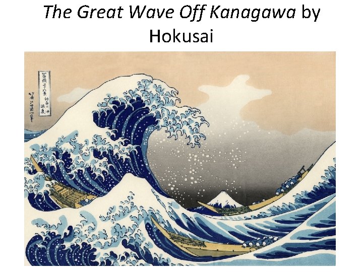 The Great Wave Off Kanagawa by Hokusai 