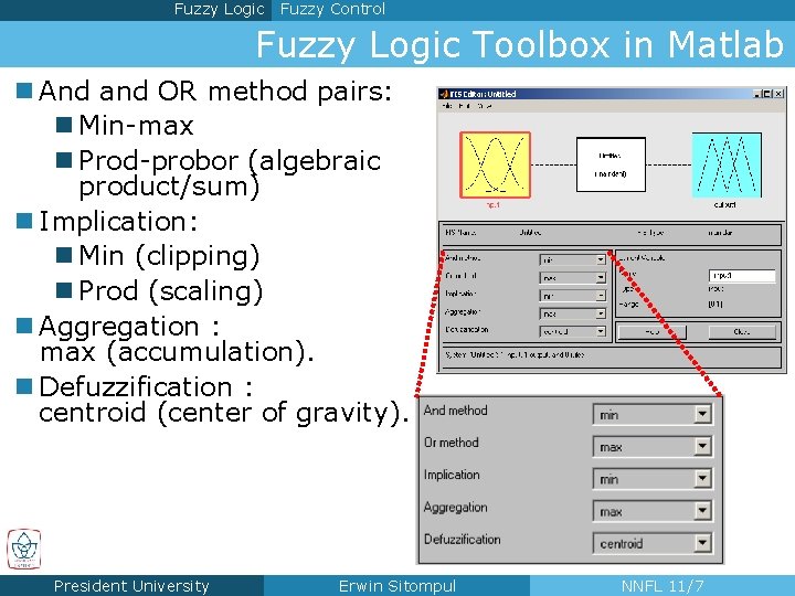 Fuzzy Logic Fuzzy Control Fuzzy Logic Toolbox in Matlab n And and OR method