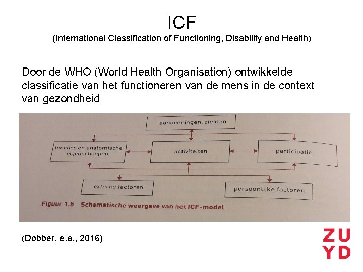 ICF (International Classification of Functioning, Disability and Health) Door de WHO (World Health Organisation)