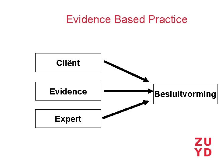 Evidence Based Practice Cliënt Evidence Expert Besluitvorming 