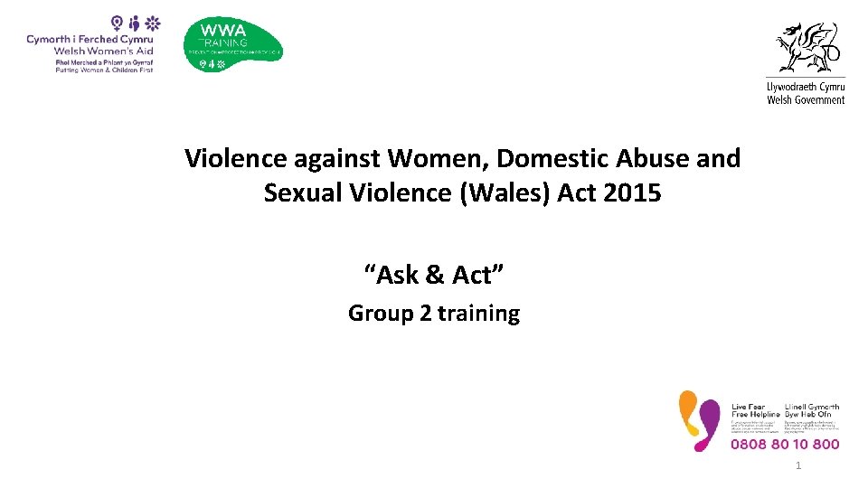 Violence against Women, Domestic Abuse and Sexual Violence (Wales) Act 2015 “Ask & Act”