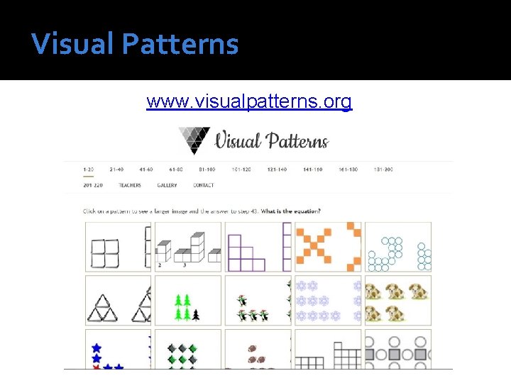 Visual Patterns www. visualpatterns. org Visual Patterns www. visualpatterns. org