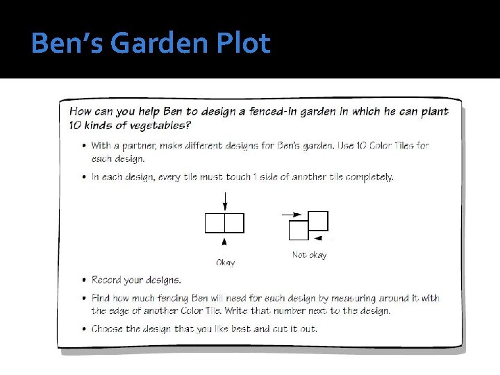 Ben’s Garden Plot Ben’s Garden Plot