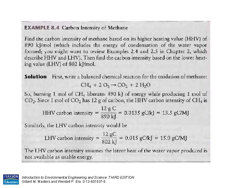 Introduction to Environmental Engineering and Science: THIRD EDITION Gilbert M. Masters and Wendell P.