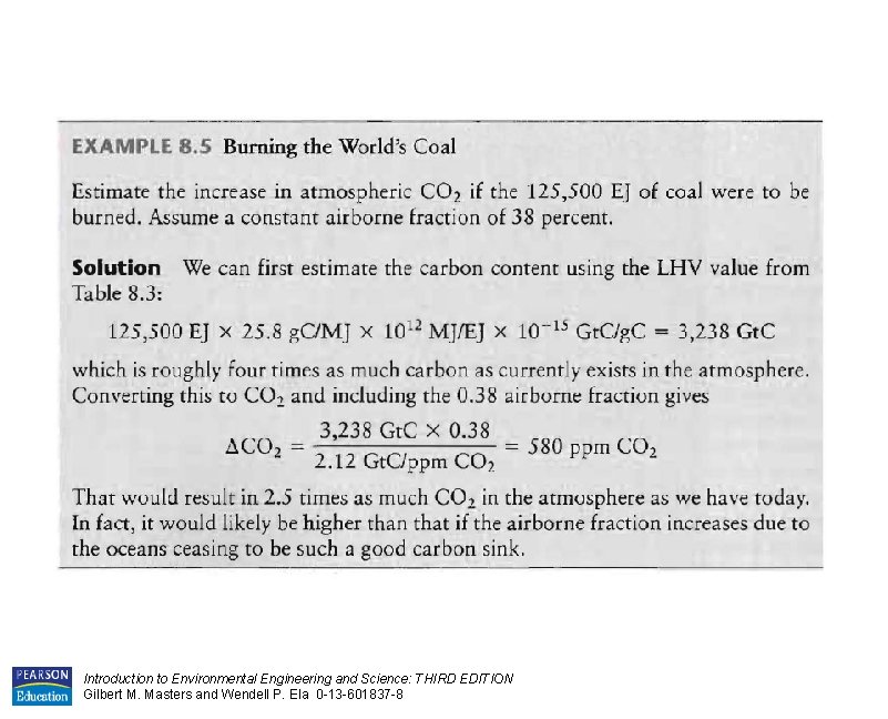 Introduction to Environmental Engineering and Science: THIRD EDITION Gilbert M. Masters and Wendell P.