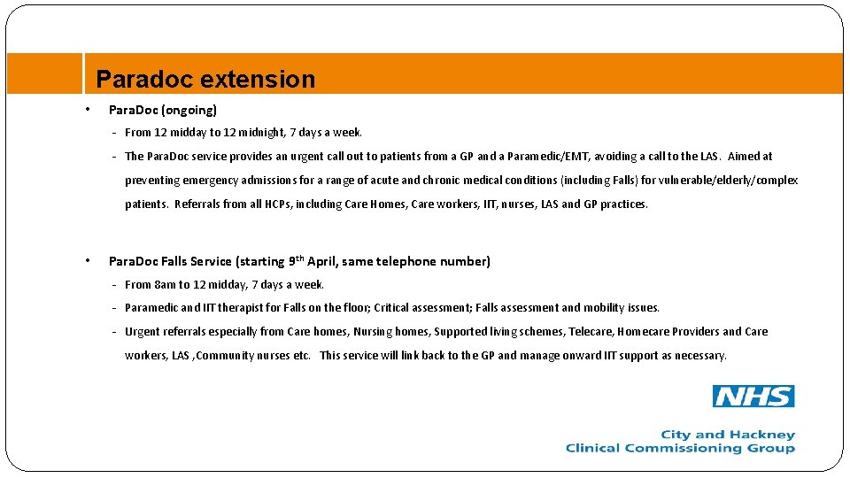 Paradoc extension • Para. Doc (ongoing) - From 12 midday to 12 midnight, 7