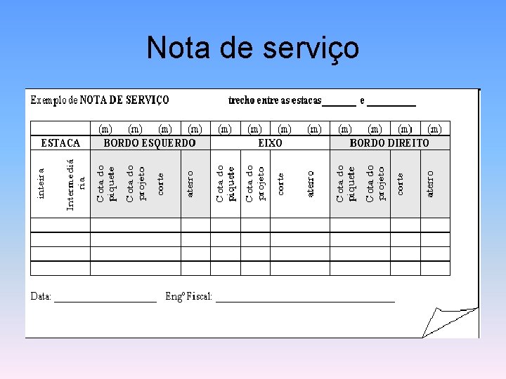 Nota de serviço 