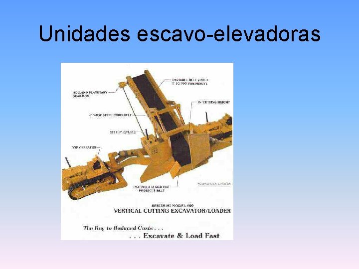 Unidades escavo-elevadoras 