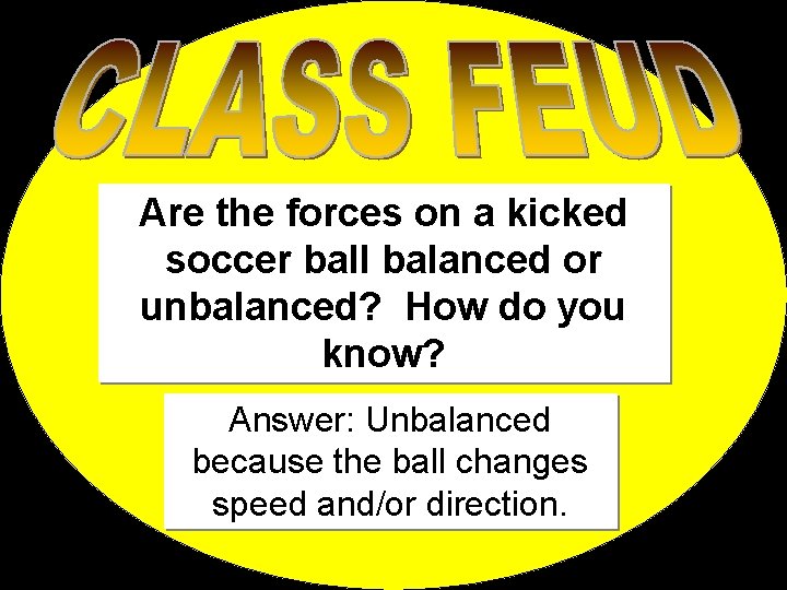 Are the forces on a kicked soccer ball balanced or unbalanced? How do you