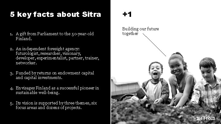 5 key facts about Sitra 1. A gift from Parliament to the 50 -year-old