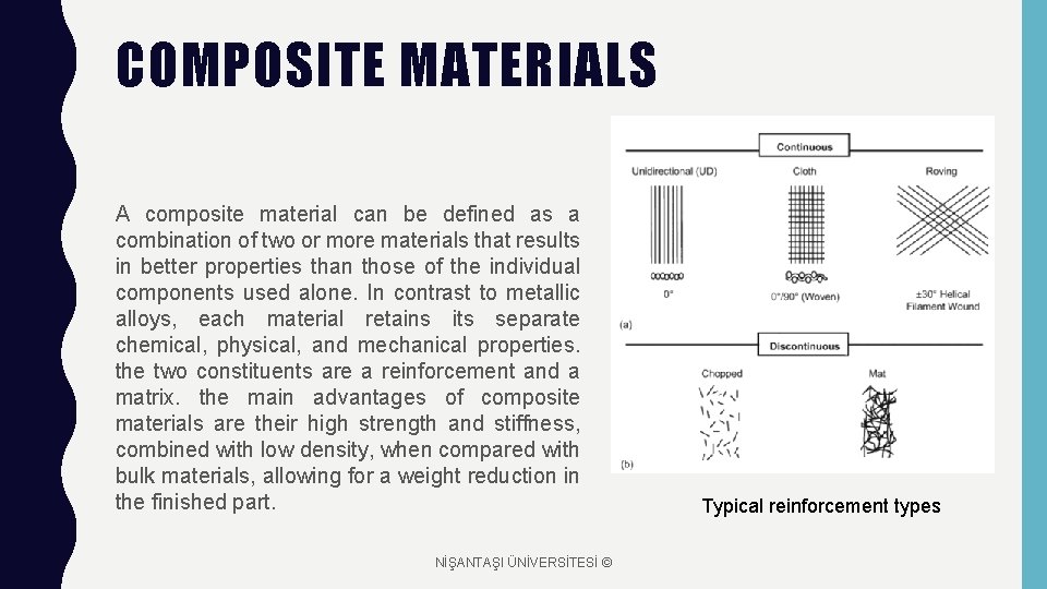 COMPOSITE MATERIALS A composite material can be defined as a combination of two or COMPOSITE MATERIALS A composite material can be defined as a combination of two or