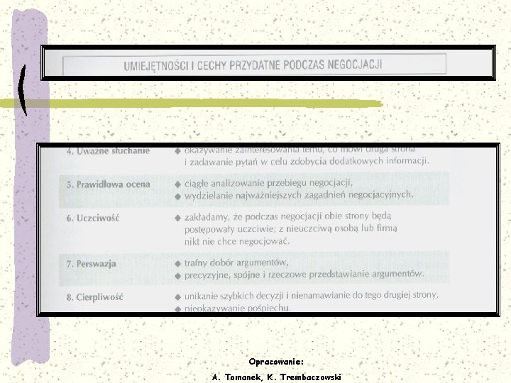 Opracowanie: A. Tomanek, K. Trembaczowski 