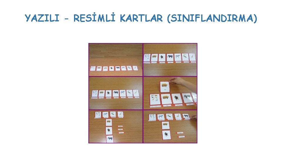 YAZILI - RESİMLİ KARTLAR (SINIFLANDIRMA) YAZILI - RESİMLİ KARTLAR (SINIFLANDIRMA)