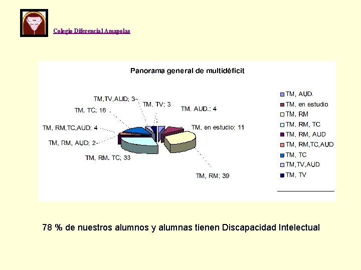 Colegio Diferencial Amapolas 78 % de nuestros alumnos y alumnas tienen Discapacidad Intelectual 