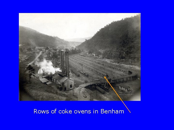 Rows of coke ovens in Benham 