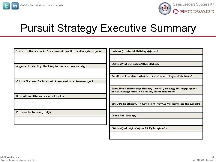 Find this helpful? Please tell your friends! Pursuit Strategy Executive Summary Vision for the