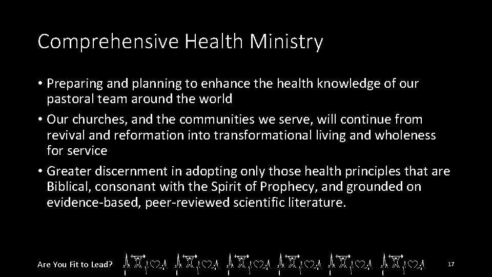 Comprehensive Health Ministry • Preparing and planning to enhance the health knowledge of our
