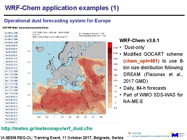 WRF-Chem application examples (1) Operational dust forecasting system for Europe WRF-Chem v 3. 6.