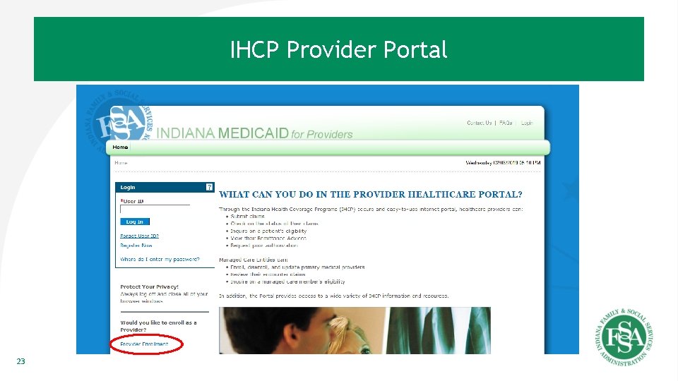 IHCP Provider Portal 23 