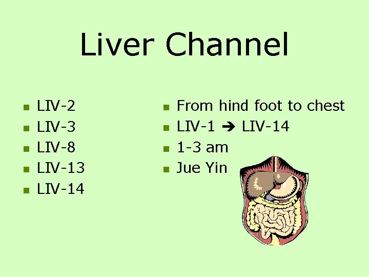 Liver Channel n n n LIV-2 LIV-3 LIV-8 LIV-13 LIV-14 n n From hind