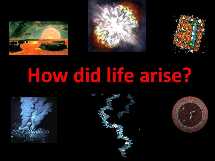 How did life arise? 