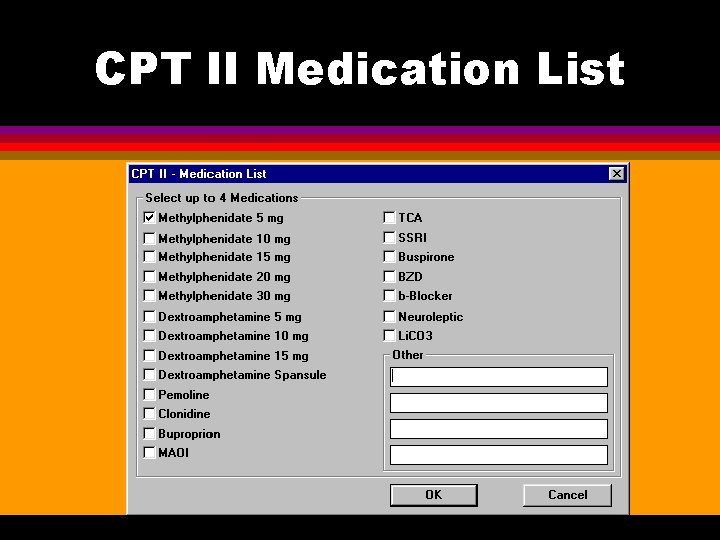 CPT II Medication List 