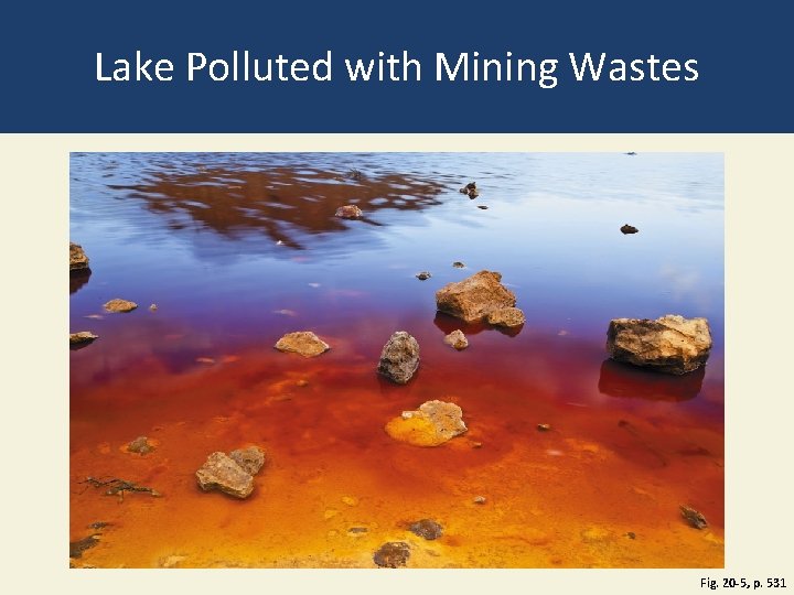Lake Polluted with Mining Wastes Fig. 20 -5, p. 531 