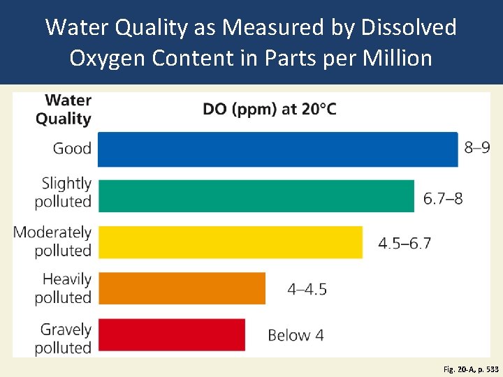 Water Quality as Measured by Dissolved Oxygen Content in Parts per Million Fig. 20