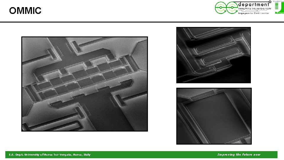 OMMIC E. E. Dept. University of Roma Tor Vergata, Roma, Italy Improving the future