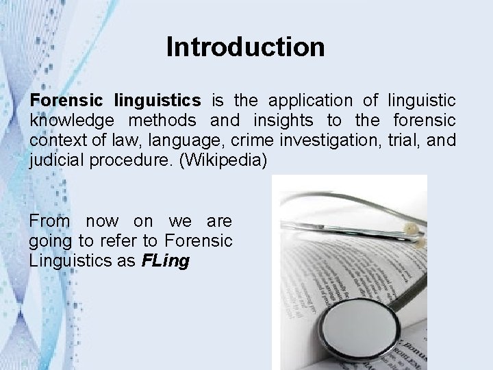 Forensic Linguistics Sara Marina Ahmed Prez Loreto Alcntara