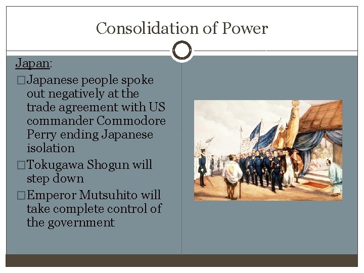 Consolidation of Power Japan: �Japanese people spoke out negatively at the trade agreement with
