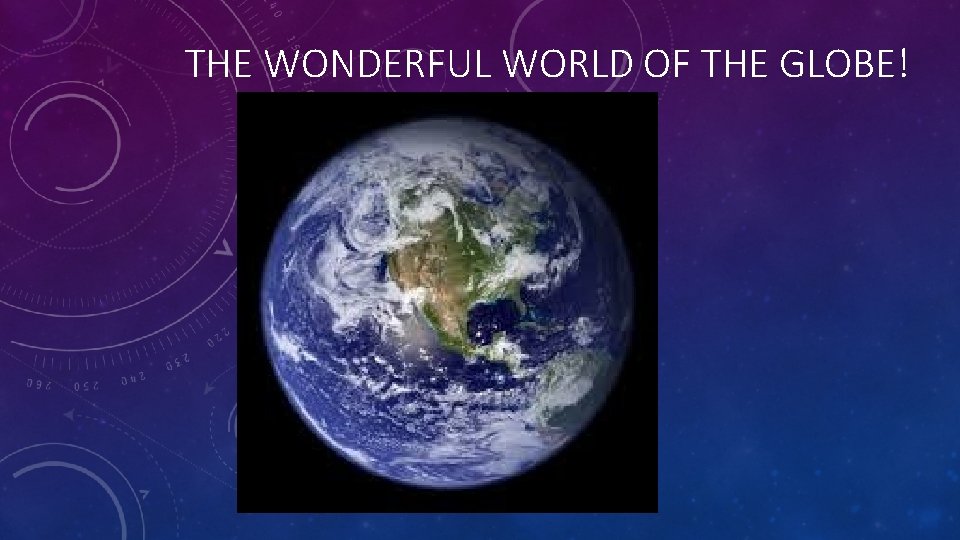 THE WONDERFUL WORLD OF THE GLOBE! 