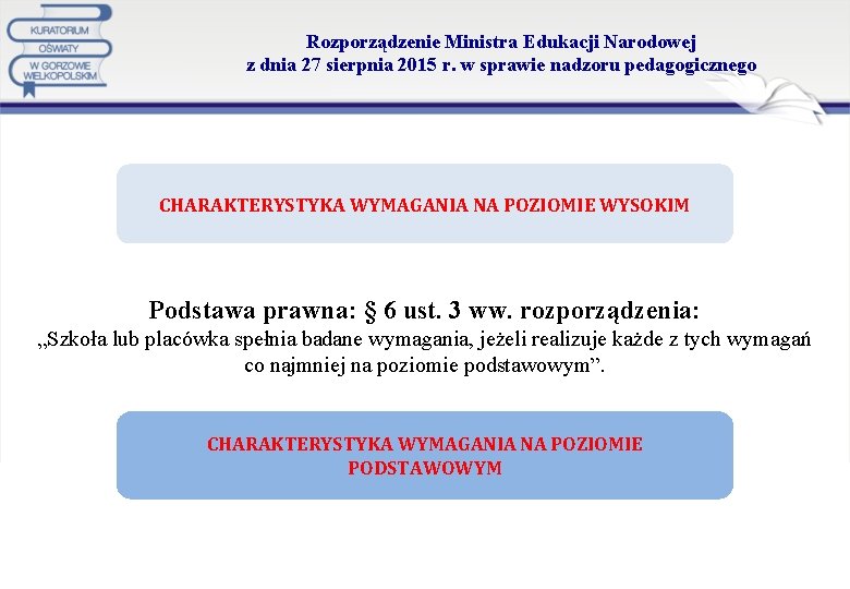 Rozporządzenie Ministra Edukacji Narodowej z dnia 27 sierpnia 2015 r. w sprawie nadzoru pedagogicznego