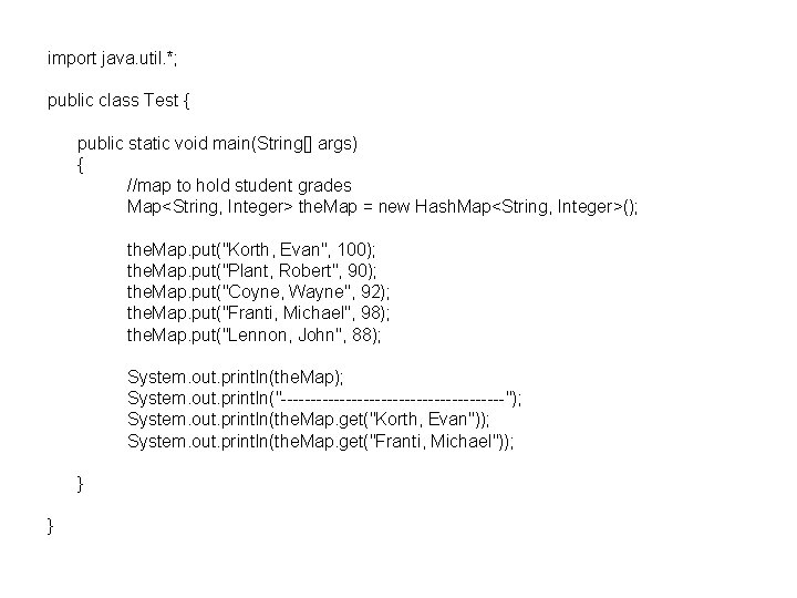 import java. util. *; public class Test { public static void main(String[] args) {