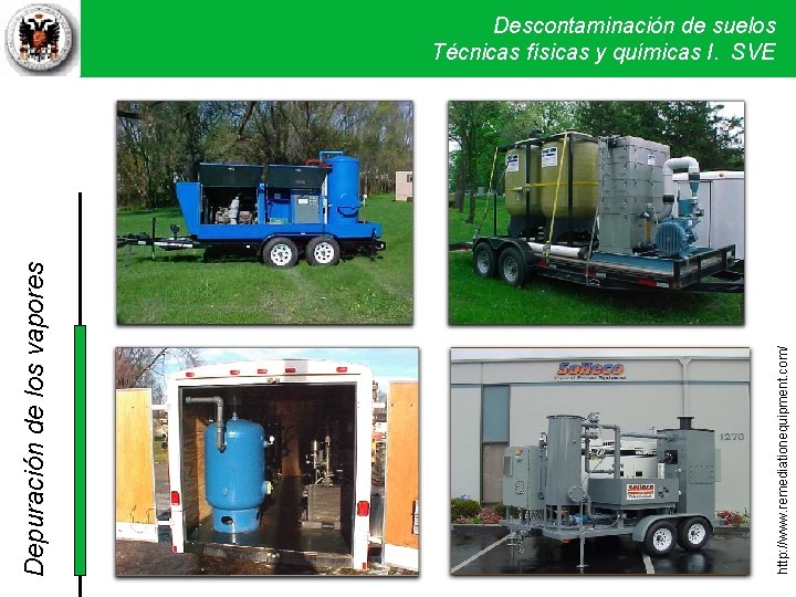 http: //www. remediationequipment. com/ Depuración de los vapores Descontaminación de suelos Técnicas físicas y http: //www. remediationequipment. com/ Depuración de los vapores Descontaminación de suelos Técnicas físicas y