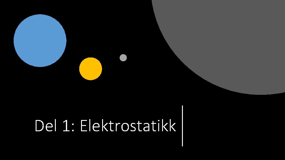 Del 1: Elektrostatikk 