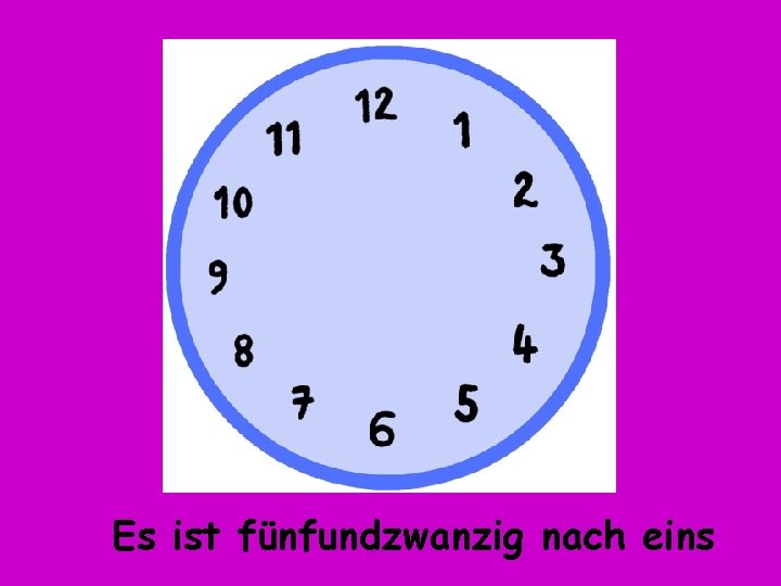 Es ist fünfundzwanzig nach eins 