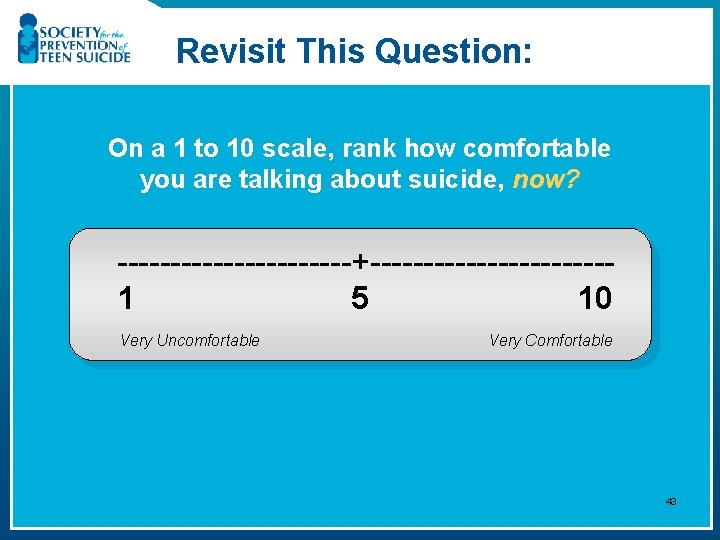 Revisit This Question: On a 1 to 10 scale, rank how comfortable you are