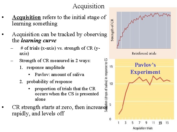 Acquisition • Acquisition refers to the initial stage of learning something • Acquisition can