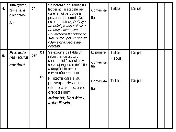 4. Anunţarea temei şi a obiective- Se notează pe tablă titlul lecţiei noi şi