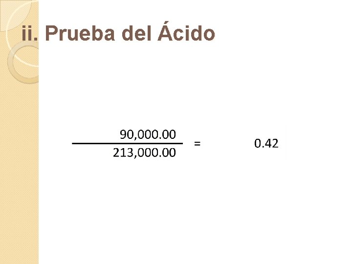 ii. Prueba del Ácido 