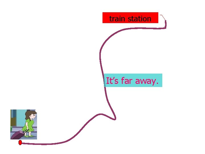 train station It’s far away. 