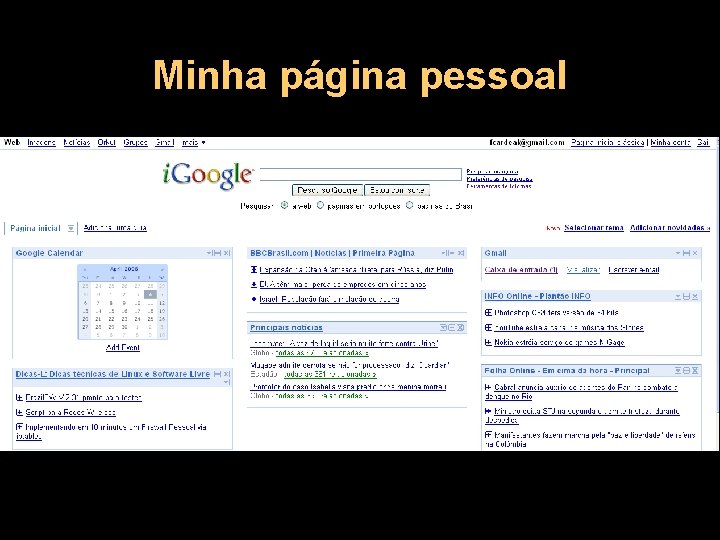 Minha página pessoal 